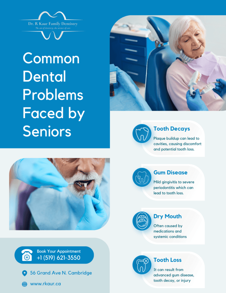 Infographic_Common Dental Problems Faced by Seniors_Dental Care by R Kaur Family Dentistry